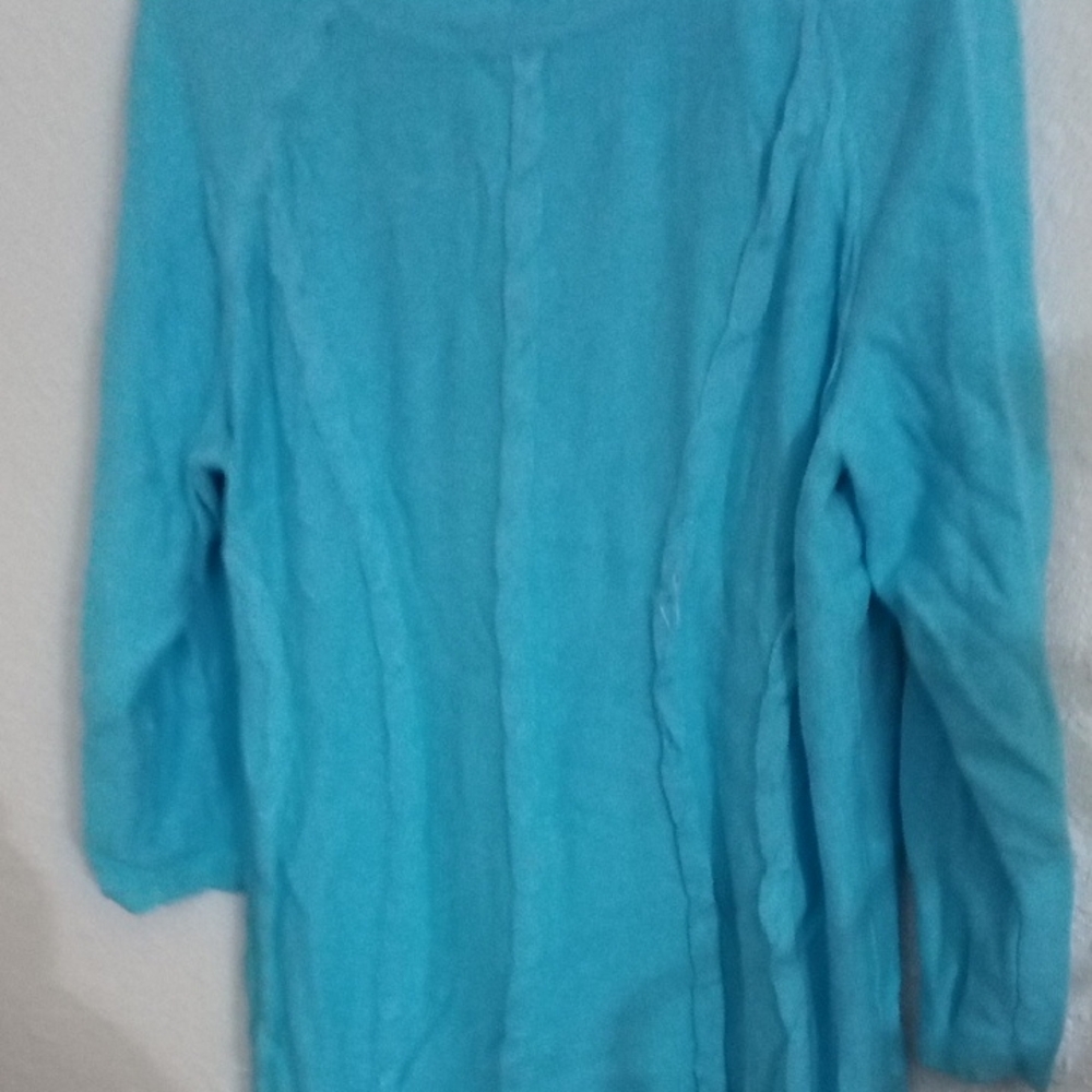 Liz Claiborne Turquoise Long Sleeve Crewneck Sweater